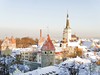 Panorama zasněženého Tallinnu